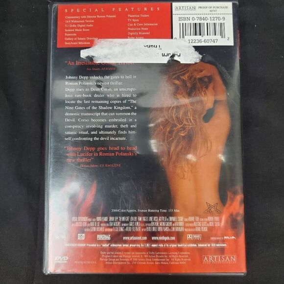 The Ninth Gate, 1999 Film, Thriller/Drama, Movie, DVD - Picture 3 of 3